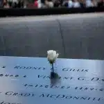 911 Memorial mit Rose