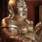 Goldene Buddhistische Statue im Wat Pho in Bangkok