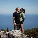 Paar auf dem Tafelberg