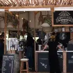 Kaffeestand auf dem Oranjezicht City Farm Market