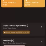 Screenshot aus Loadshedding App