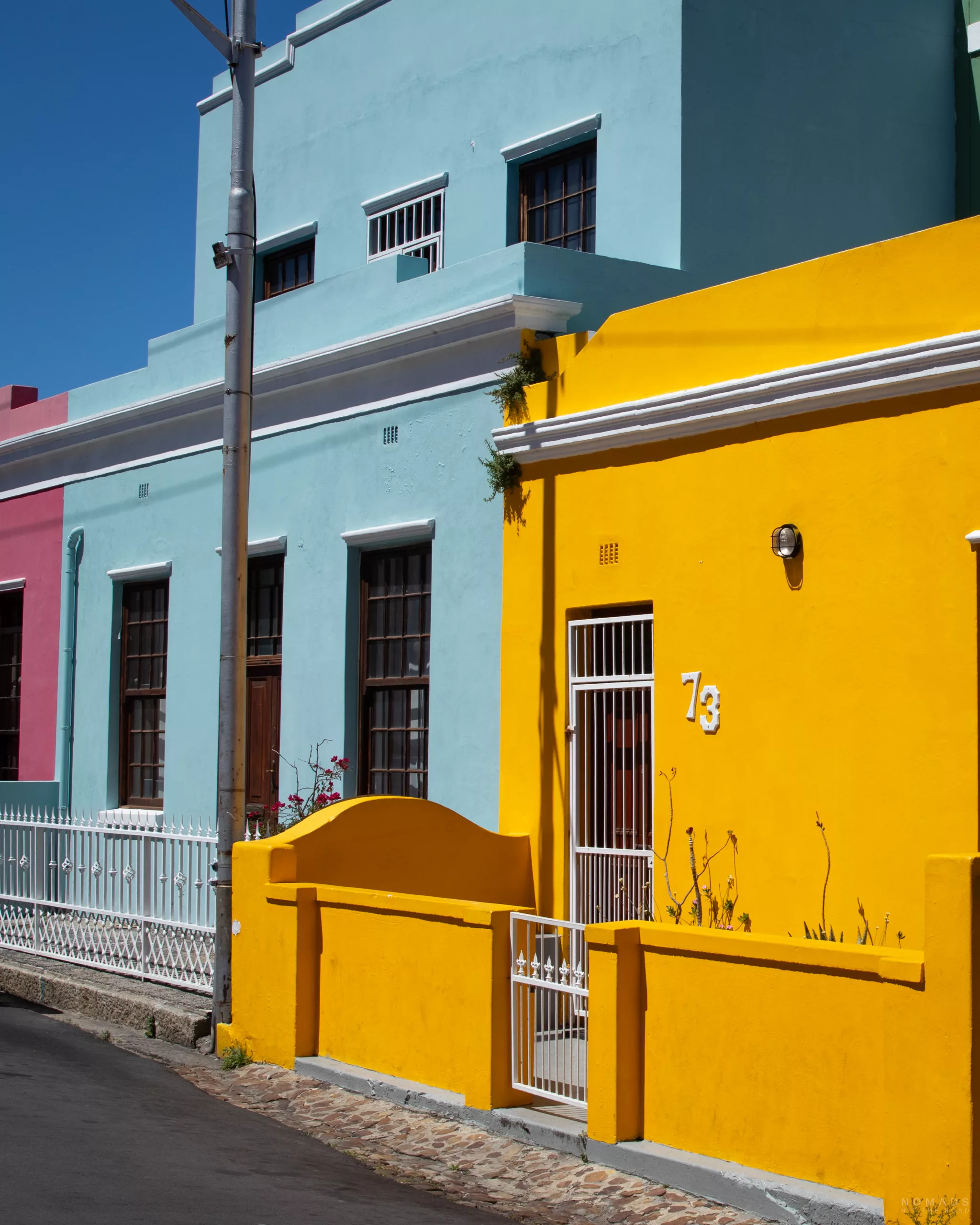 Gelbes und blaues Haus in Bo Kaap