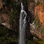 Wasserfall an den Berlin Falls auf der Panorama Route in Südafrika