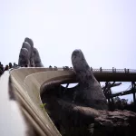 Golden Hands Bridge in Ba Na Hills in Vietnam