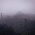 Seilbahn im Nebel in Sunworld Ba Na Hills Vietnam