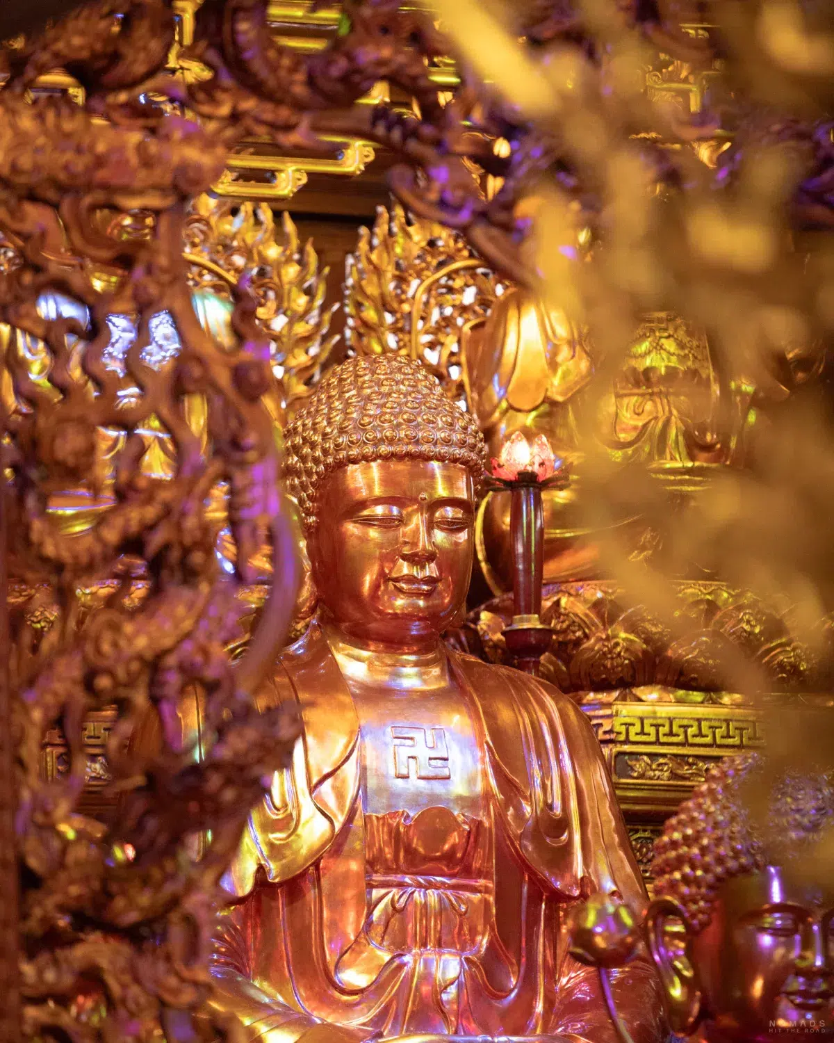 Goldene Buddha Figur