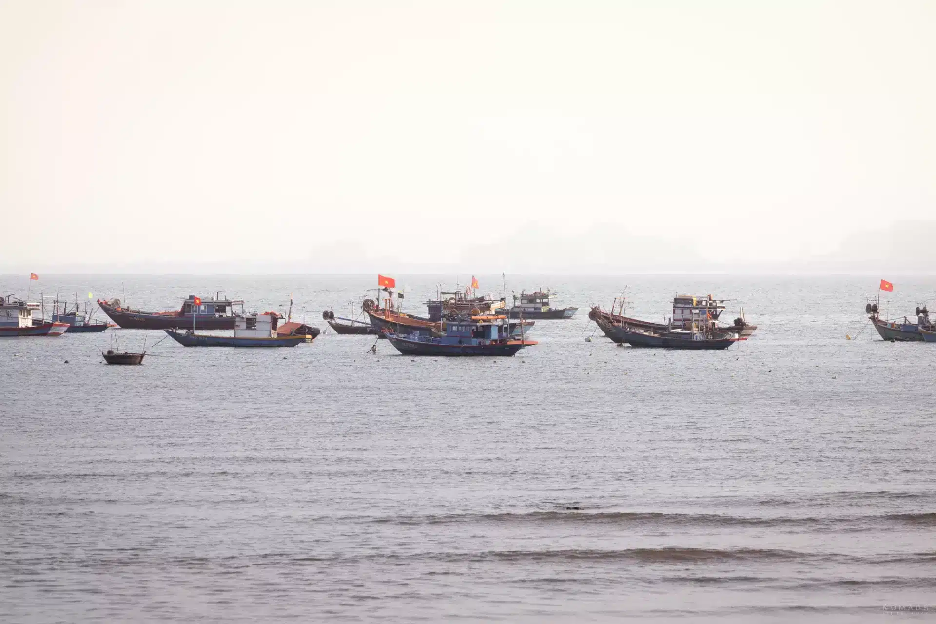 Boote auf dem Meer in Da Nang