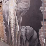 Street Art Elefanten im Fresco Viertel
