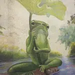 Street Art Frosch im Fresco Viertel