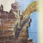 Street Art Giraffe im Fresco Viertel