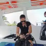 Tauchanfänger mit Tariersystem auf Tauchboot