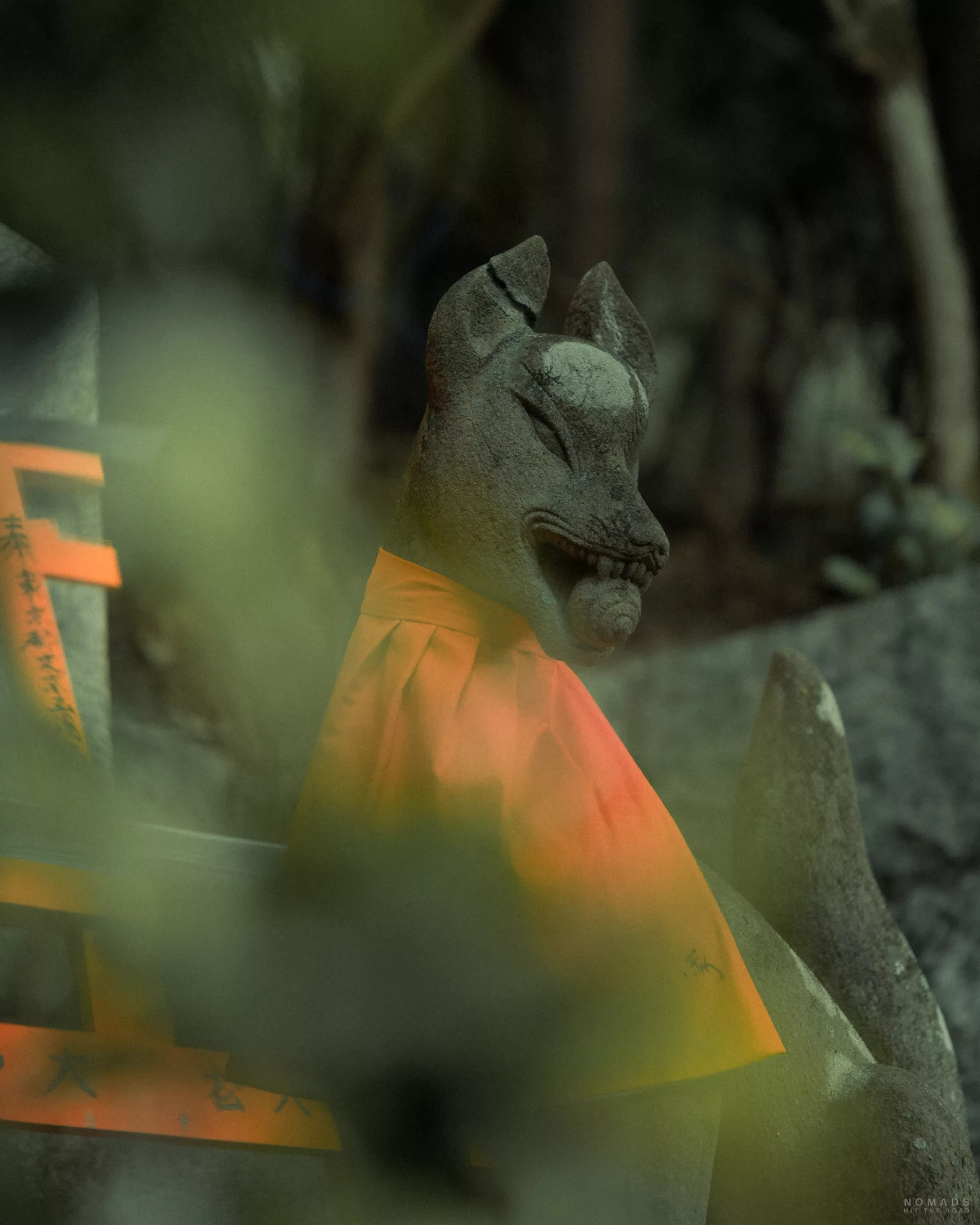 Statur eine Katze im Fushimi Inari-Taisha