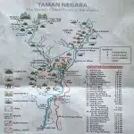 Karte mit Beschriftung vom Taman Negara