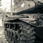 Nahaufnahme eines Panzers