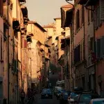 Gasse in Arezzo Toskana