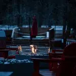 Feuerplatz in den Miette Mountain Cabins