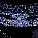 Lichterkette mit Schneeflocke