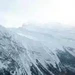 Verschneite Gletscher