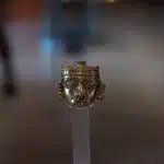 Vergoldete Metallfigur