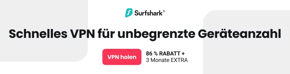 Surfshark VPN - 83% Rabatt + 3Monate gratis sichern
