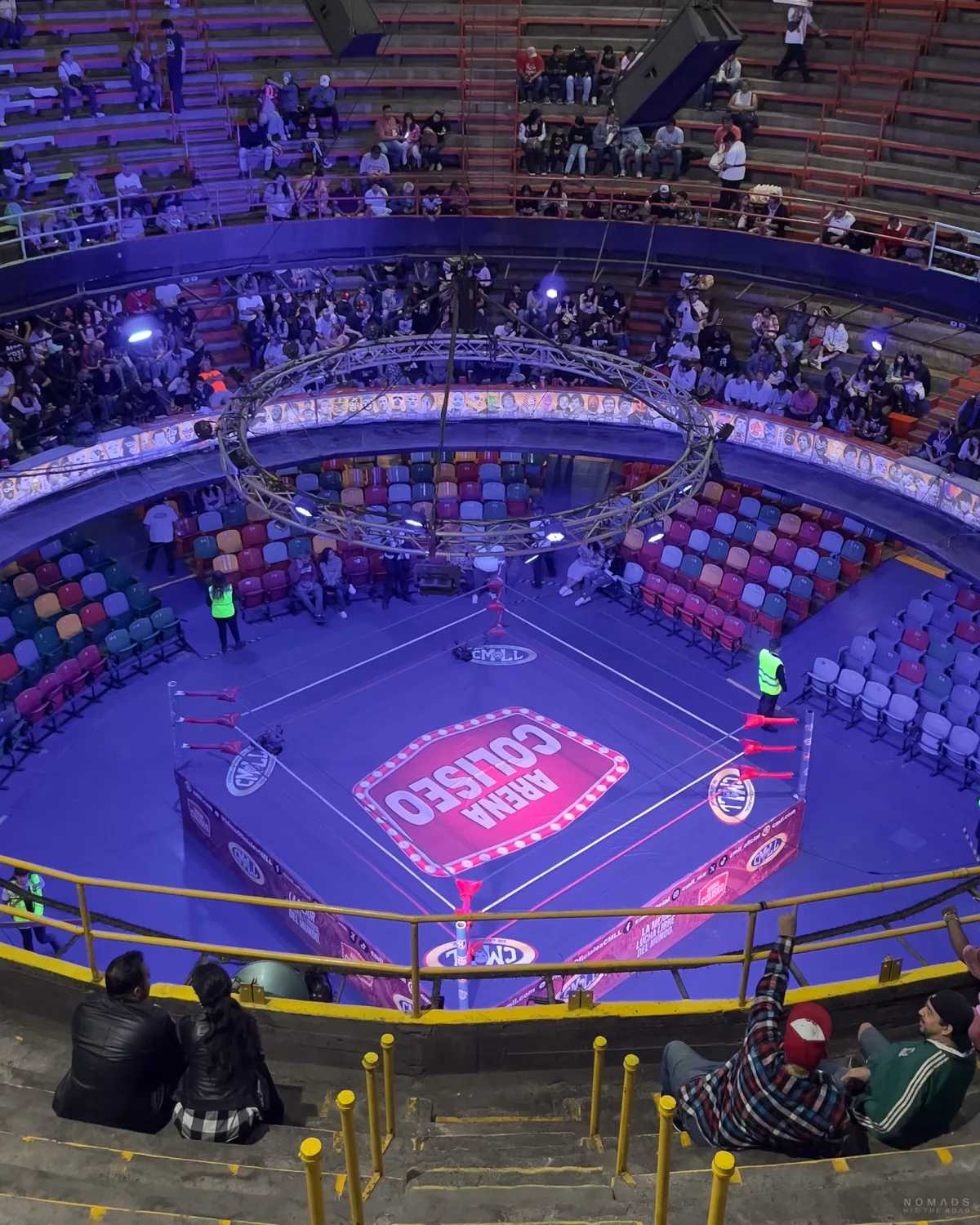 Blick auf den Ring beim Lucha Libre in der Arena Coliseo