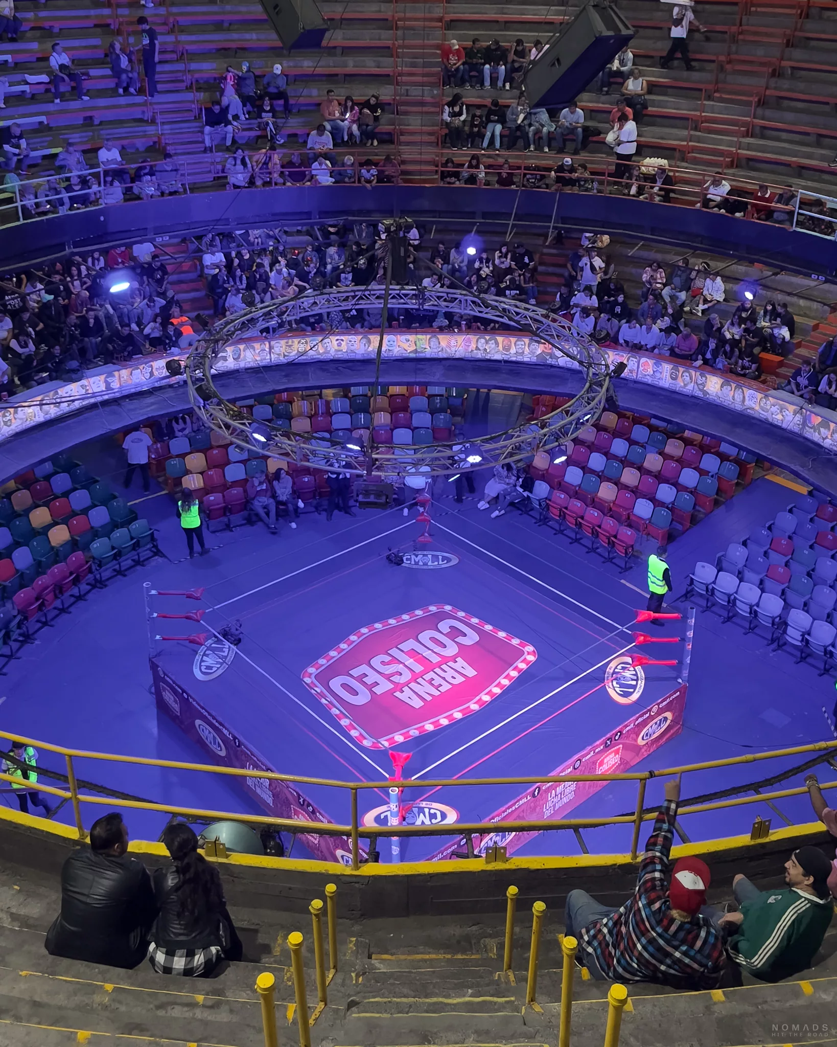 Blick auf den Ring beim Lucha Libre in der Arena Coliseo