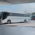 Bus der Linie „Autobuses Teotihuacán“ am Terminal del Norte in Mexiko City – Direktverbindung zur Ausgrabungsstätte