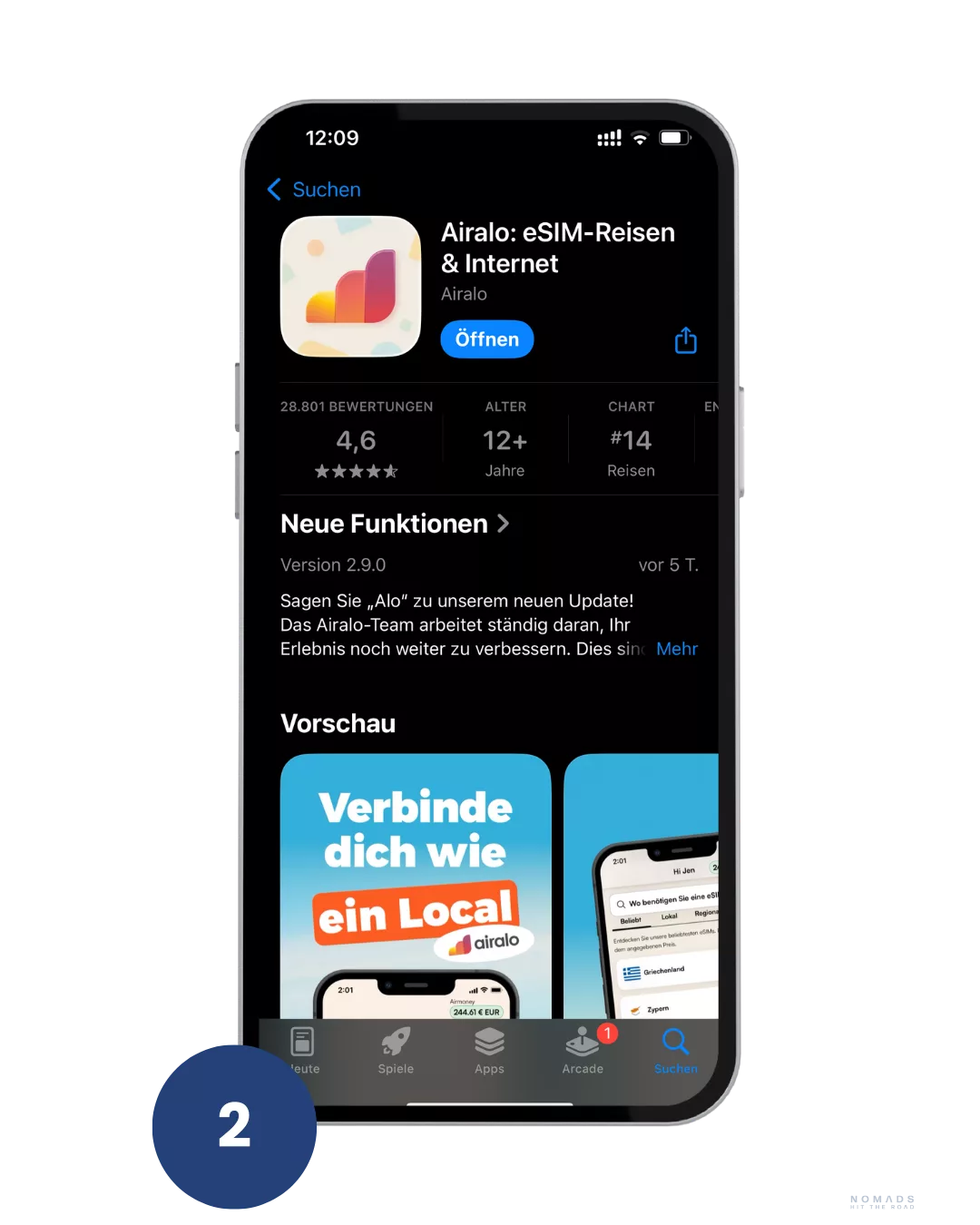 Screenshot Airalo App im App Store