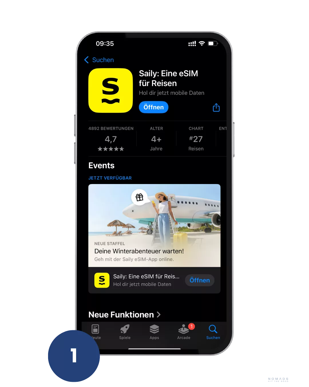 Screenshot Saily App im App Store