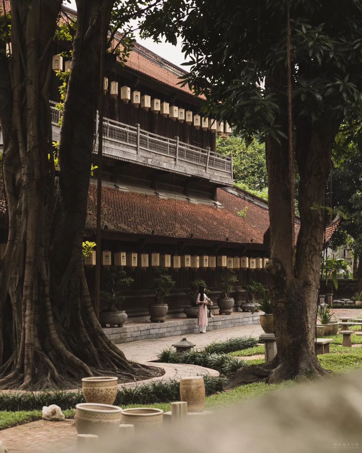 Gebäude am Literaturtempel in Hanoi