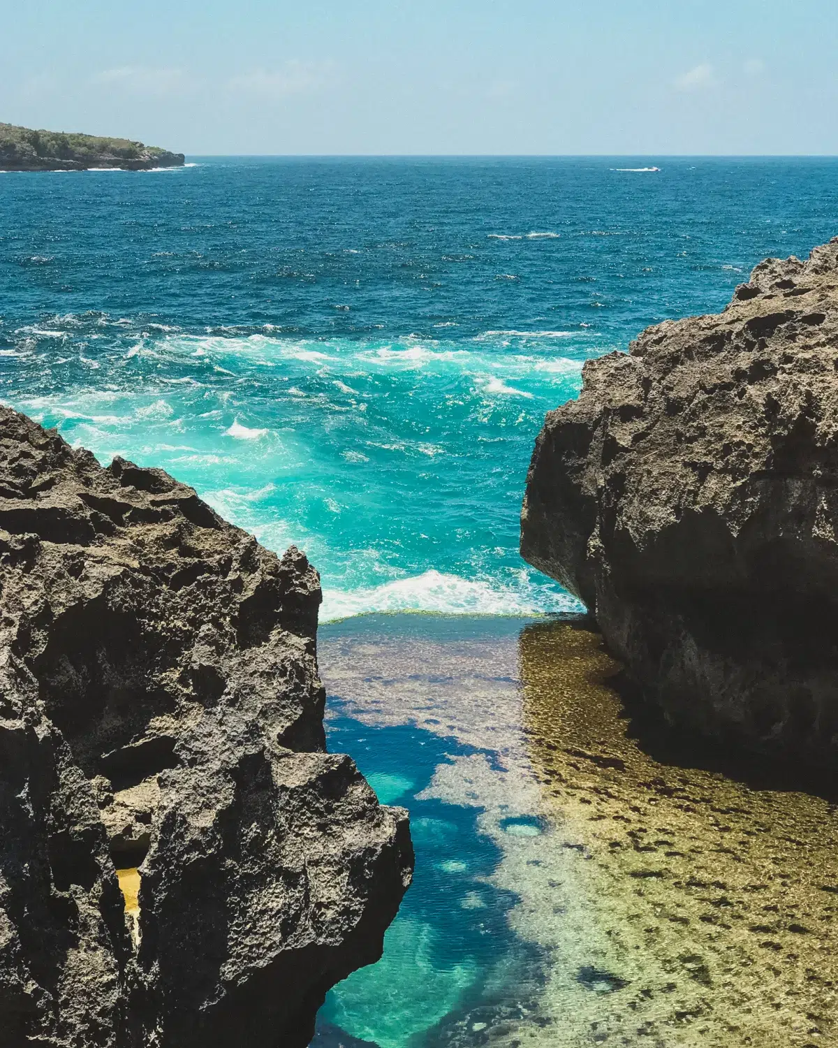 Angels Billabong Pool auf Nusa Penida auf einer Bali Rundreise