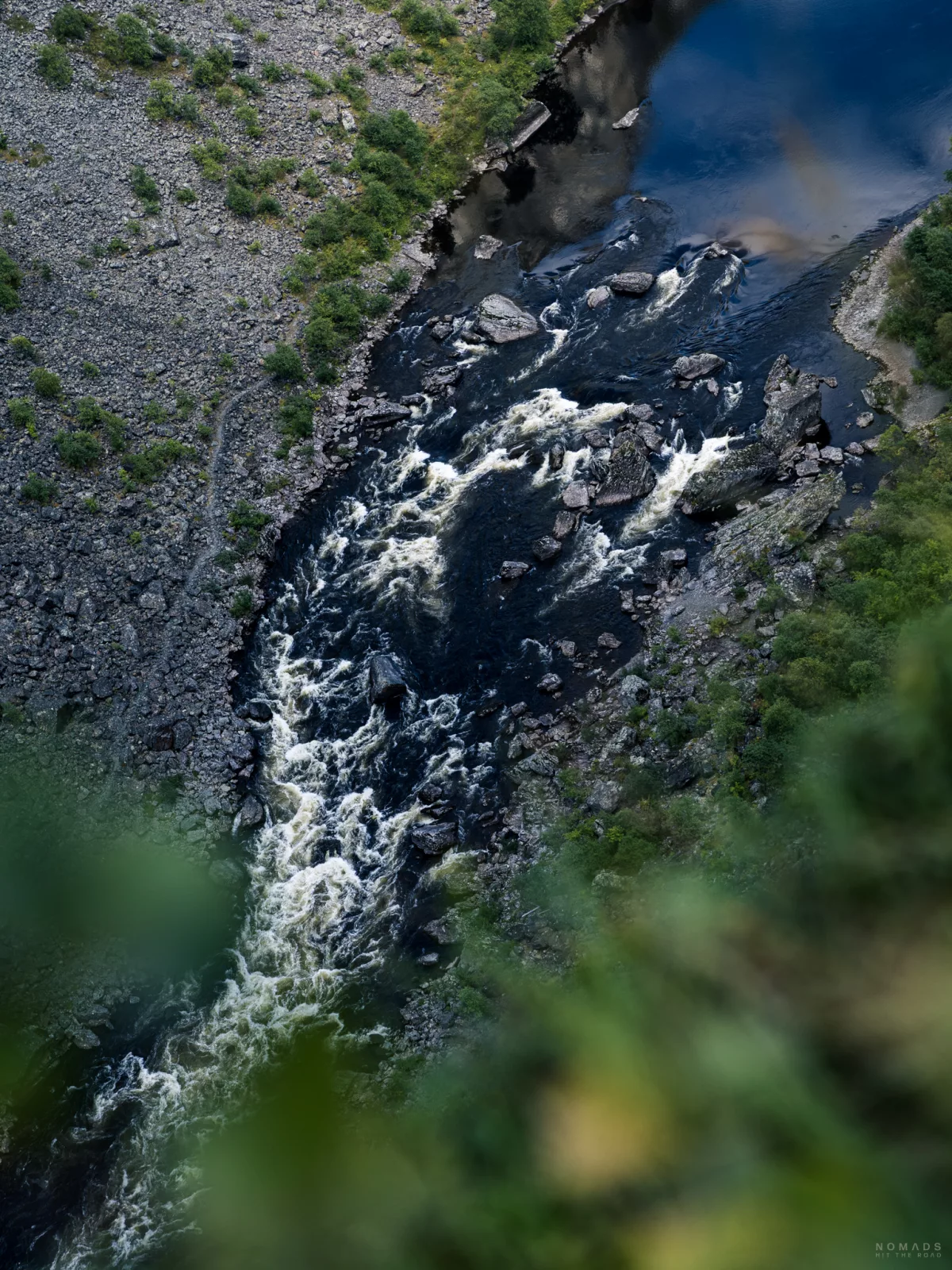 Strömung im Fluss des Alta Canyons